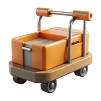 stunning traditional Orange Automated Guided Cart Transparent Background high quality png