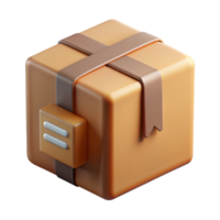 wonderful traditional Package Box with Shipping Label Transparent Background high resolution png