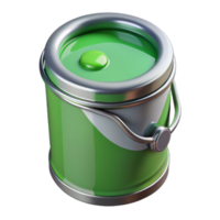serene abstract Paint Can Closed with Green Paint Isolated Cutout high quality png