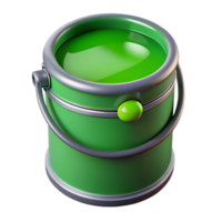 vibrant vintage Paint Can Closed with Green Paint Isolated Cutout authentic png