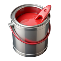 wonderful modern Paint Can Open with Red Paint Isolated Cutout high resolution png