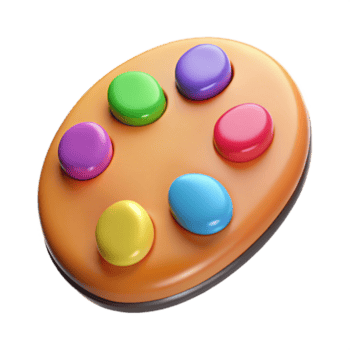 deslumbrante contemporâneo pintura paleta colorida acrílico Cortar fora Alto qualidade png