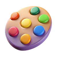beautiful modern Paint Palette with Colorful Paints png