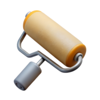 extraordinary rustic Paint Roller with Gray Paint Isolated high quality png