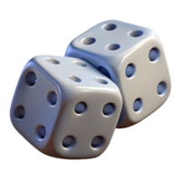 serene minimalist Pair of Dice Showing Sixes Transparent Background authentic png