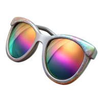 vibrant creative Pair of Sunglasses with Mirrored Lenses Transparent Element png