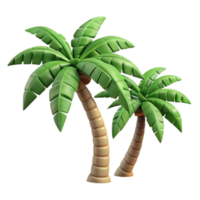 elegant rustic Palm Trees Swaying Gently Side View Cutout high resolution png