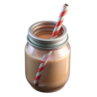 extraordinary modern Paper Straws in a Glass Jar Top View Cutout authentic png