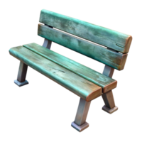 impressive rustic Park Bench with View Transparent Background professional png