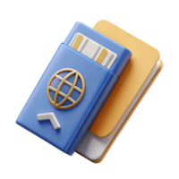 impressive rustic Passport and Boarding Pass Top Down View Transparent high resolution png