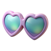 wonderful creative Pastel Goth Heart Shaped Sunglasses Cutout Transparent Background authentic png