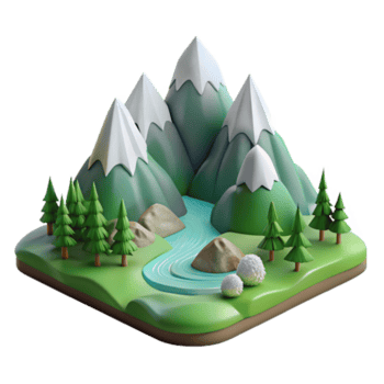 dramático tradicional pacífico montanha cena panorama Cortar fora autêntico png