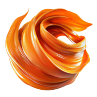 Swirling vibrant orange forming a dynamicistic motion png