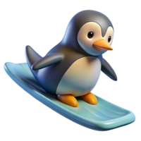 wonderful rustic Penguin Sliding on Ice Isolated Cutout high resolution png