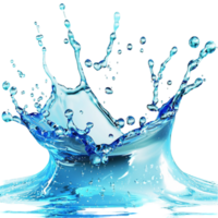 Splendid blue water splash frozen in motion dynamic energy png