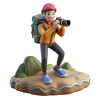 wonderful abstract Photographer on Mountain Top with Panorama View Cutout high resolution png