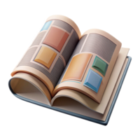 dramatic minimalist Photography Magazine Open Page Transparent Background premium png