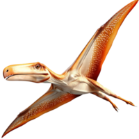 Large flying pterosaur wide wings sharp beak png