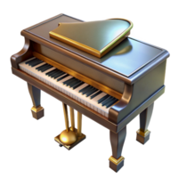 serene contemporary Piano Pedals Three Pedal Design Brass Finish Transparent Background high resolution png