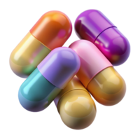 wonderful vintage Pill Capsules Various Colors Transparent Element high quality png