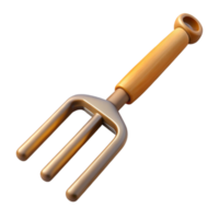 dramatic rustic Pitchfork Cutout with Wooden Handle Transparent Background detailed png