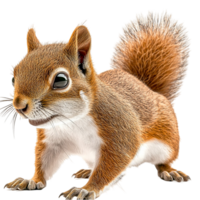 Playful squirrel sting on its hind legs a bushy tail eyes png