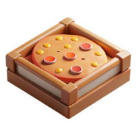 sereno minimalista pizza caixa com perfurado linhas Cortar fora original png