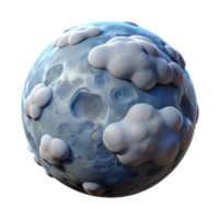 extraordinary abstract Planet with Clouds Top View Transparent Element high quality png