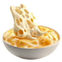 Creamy macaroni cheese a slice of melted cheese png