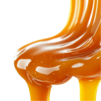 Thick golden honey dripping ly from an unseen source png