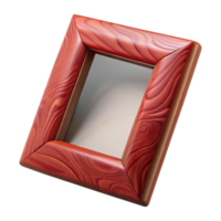 extraordinary artistic Polished Cherry Wood Picture Frame Front View Transparent Background premium png