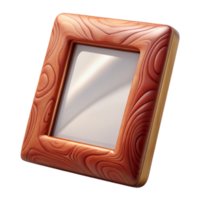 stunning artistic Polished Cherry Wood Picture Frame Front View Transparent Background png
