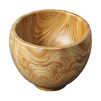 impressive abstract Polished Maple Wood Bowl Isolated Element professional png