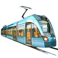 blue tram a sleek aerodynamic design png