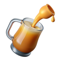impressive rustic Pouring Beer From Pitcher Into Glass Transparent Background exclusive png