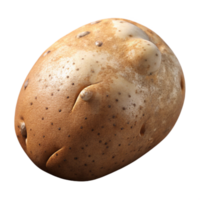 serene rustic Potato with Soil Cutout Close Up high resolution png
