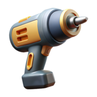 dramatic artistic Power Drill with Drill Bit Attached Cutout genuine png