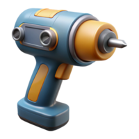 serene artistic Power Drill with Drill Bit Attached Cutout high quality png