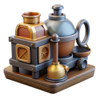 vibrant modern Preservation Equipment Collection on White Background high resolution png
