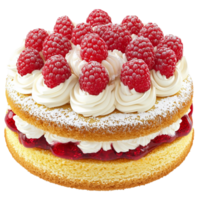 raspberry cake layered whipped cream berries png