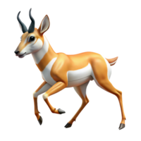 stunning modern Pronghorn Antelope Running Open Plain Cutout Transparent Background png