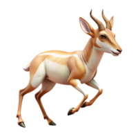 serene minimalist Pronghorn Antelope Running Open Plain Cutout Transparent Background high quality png