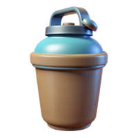 elegant minimalist Protein Shake Bottle Front View Isolated exclusive png