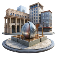 serene classic Public Art Installation City Square Transparent professional png