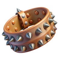 serene rustic Punk Rock Studded Belt Close Up Transparent Background high resolution png