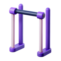 wonderful minimalist Purple Chin Up Bar Front View Transparent Background high resolution png