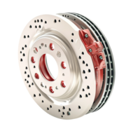 Highperformance brake disc red caliper for automotive use png