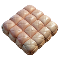dramatic creative Quilted Cushion Square Shape with Soft Colors premium png