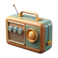 stunning contemporary Radio Vintage Style with Knobs and Antenna Isolated Cutout Transparent Background high resolution png