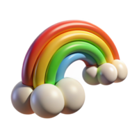 vibrant abstract Rainbow After Storm Fading Transparent Background Cutout professional png